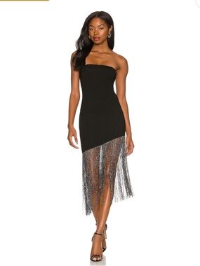 Superdown Cleo Strapless Fringe Dress - NWT